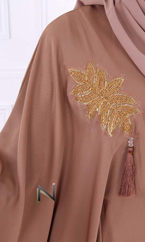 Abaya Dubai Shadi papillon et broderie perlée