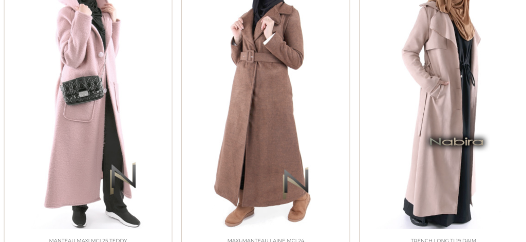 collection manteau et trench - mode musulmane nabira