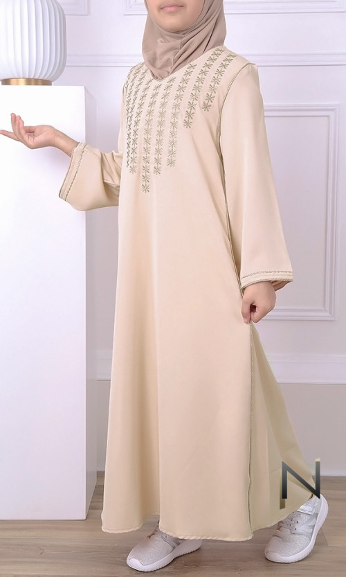 abaya fille en Tissu Saphyr 